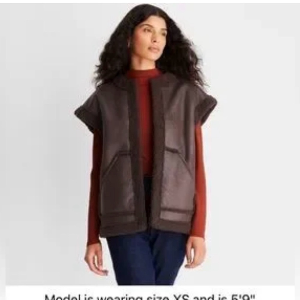 Elegant Dark Brown Sleeveless Vest